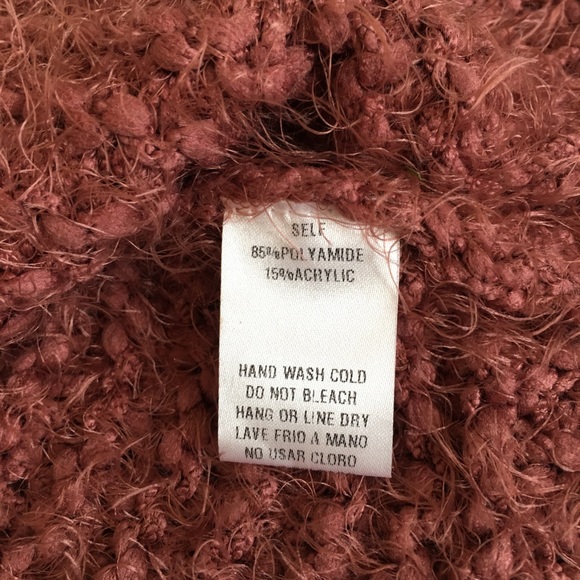 Easel Eyelash Patchwork Knit Rust Sweater-M/L - Picture 8 of 8